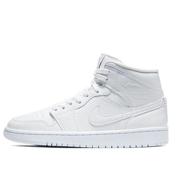 Women's Air Jordan 1 Mid Size 10 in white - Picture 1 of 8